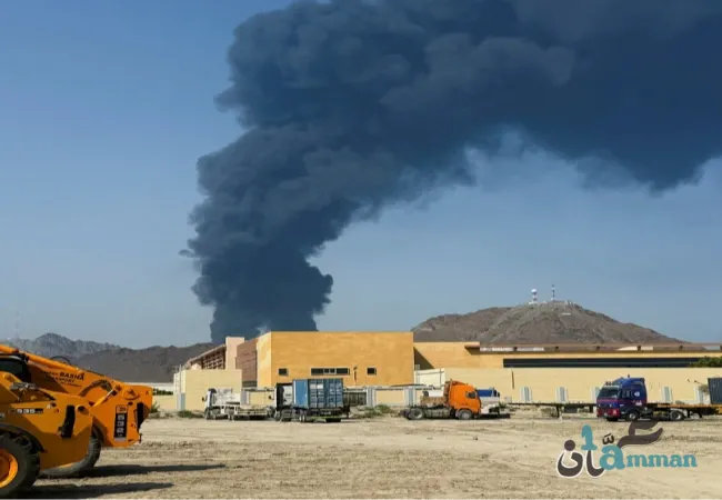 حريق في منشآت نفطية بالفجيرة وتعليق تحميل النفط بعد هجوم مسير