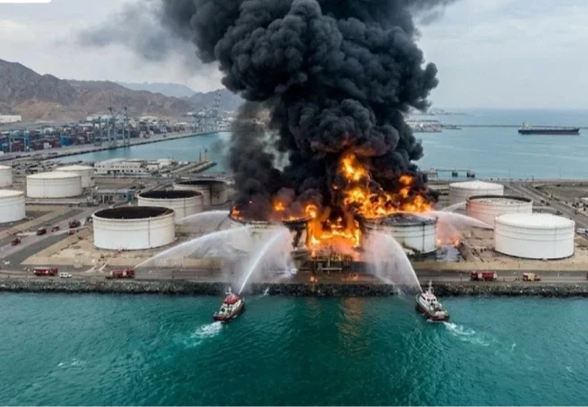 توقف عمليات تحميل النفط في ميناء الفجيرة الرئيسي