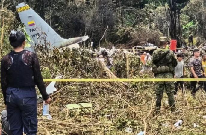 مقتل 66 شخصا إثر تحطم طائرة عسكرية في كولومبيا