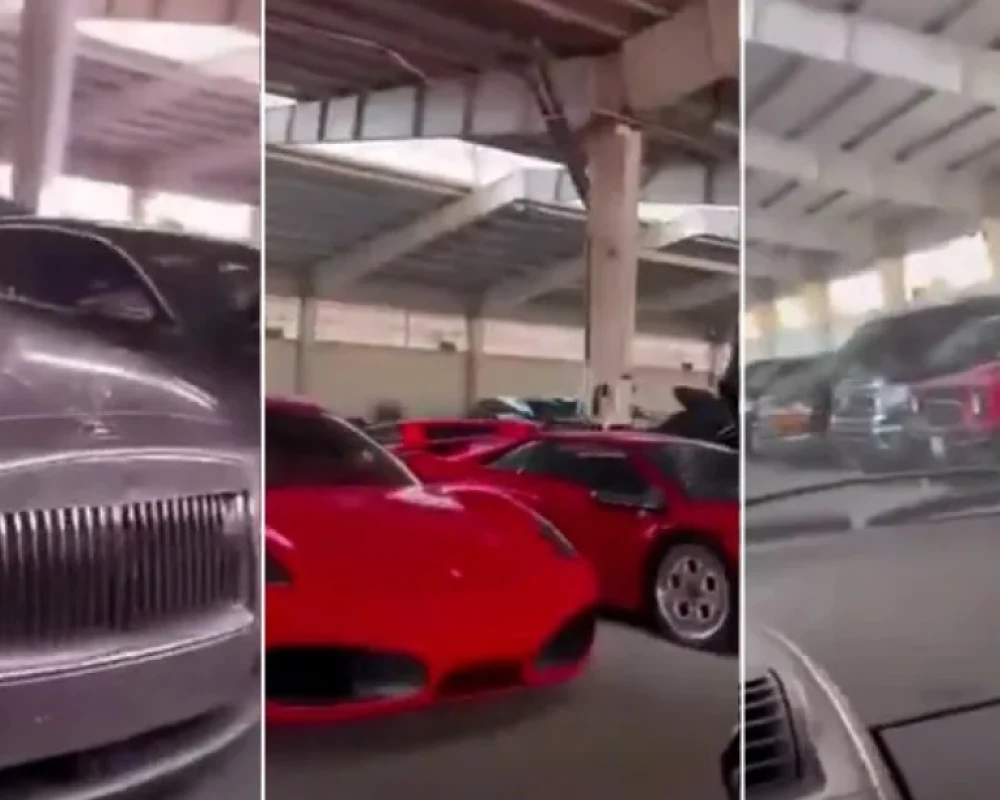 شاهد : سيارات بشار الأسد الفارهة في القصر الجمهوري