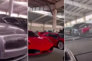 شاهد : سيارات بشار الأسد الفارهة في القصر الجمهوري