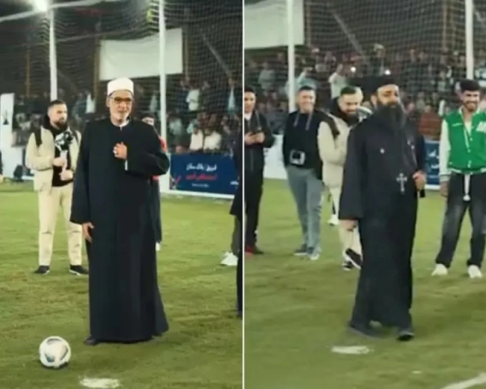 تحد كروي بين شيخ وقس في مصر يجتاح مواقع التواصل